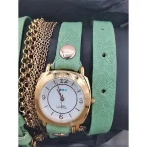 La Mer | Accessories | La Mer Collections Green Leather Gold  display picture 1